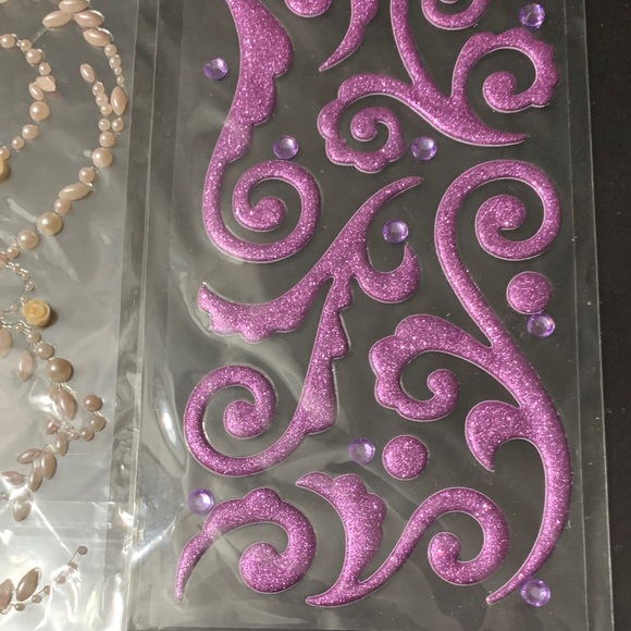 Craft Glitter Foam Stickers - Purple and Gold - Picture 4 of 4